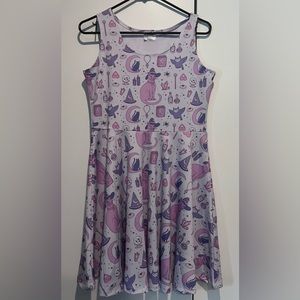 Short A-line cat dress pastel witch/goth
